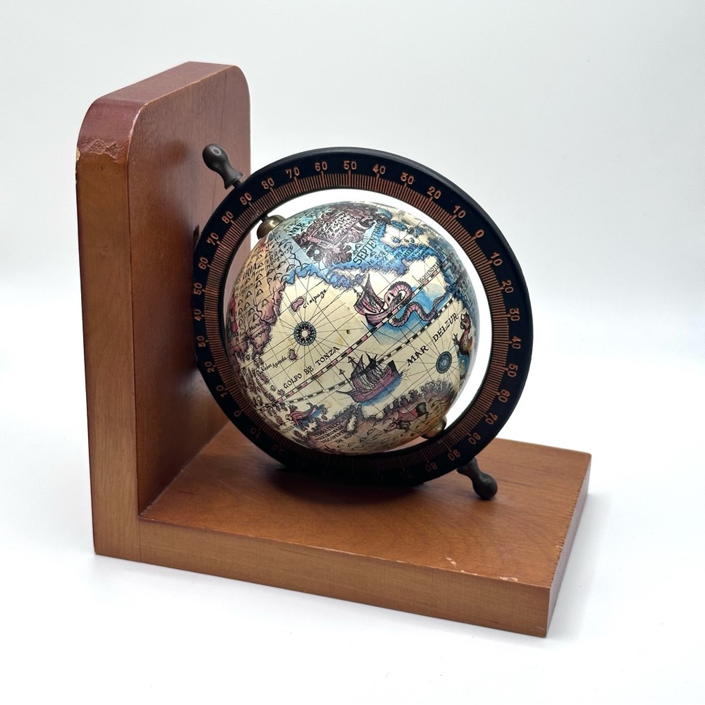 Pair of vintage globe bookends - Picture 4 of 9